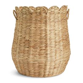 Habitat 70L Scallop Water Hyacinth Laundry Hamper - Natural