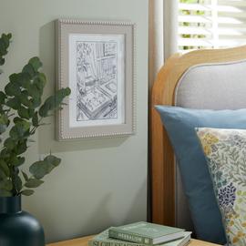 Habitat Grey Beaded Wooden Picture Frame - 8x10"