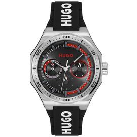 HUGO Men's Grail Black Silicone Strap Sports Watch