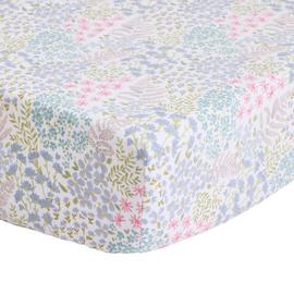 Argos Home Ditsy Floral Printed Blue Fitted Sheet