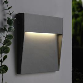 Zink AURA IP54 Anthracite LED Square Outdoor Guide Light