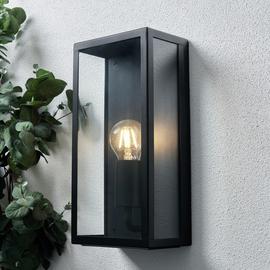 Zink COVE IP44 Outdoor Wall Box Lantern - Black