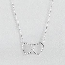Revere Sterling Silver Double Heart Belcher Chain Necklace