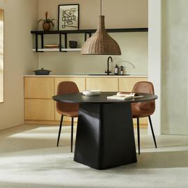 Habitat Arelo Round 4 Seater Dining Table - Black