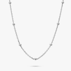Revere Sterling Silver Mini Beaded Station Chain Necklace