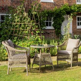 Argos Home Palermo 2 Seater Rattan Effect Bistro Set-Natural