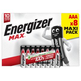 Energizer Max Alkaline AAA Batteries - Pack of 8
