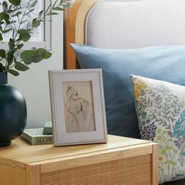 Habitat Grey Beaded Wooden Picture Frame - 5x7"