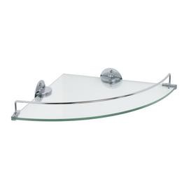 Argos Home Glass Bathroom Corner Storage Shelf - Chrome