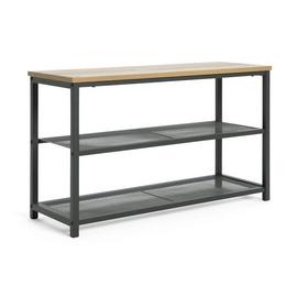Habitat Loft Living 3 Tier Shoe Rack - Oak & Black