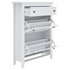 Deluxe Two Tier Shoe CabinetWhite