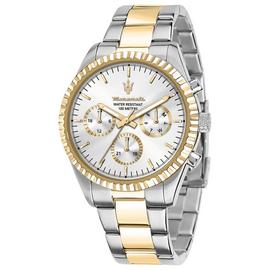 Maserati Competizione Silver Dial Two Tone Bracelet Watch