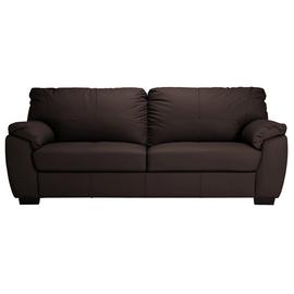 Argos Home Milano Leather 4 Seater Sofa - Chocolate