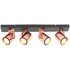 Argos Home Cole 4 Light Spotlight - Black & Copper