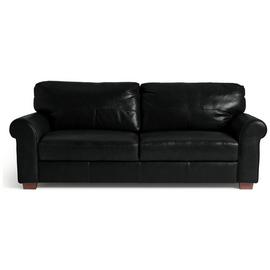 Argos Home Salisbury Leather 4 Seater Sofa - Black