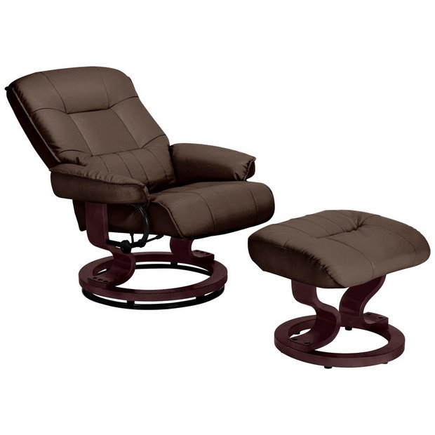 Buy Argos Home Santos Recliner Chair with Footstool Chocolate