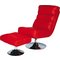 Argos Home Costa Faux Leather Swivel Chair & Footstool - Red