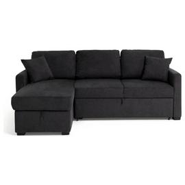 Habitat Reagan Left Hand Corner Chaise Sofa Bed - Charcoal