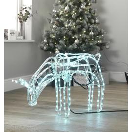 Argos Home LED Animated Grazing Reindeer - Bright White