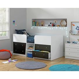 Argos Home Malibu Black & White Mid Sleeper Bed Frame