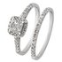 Revere 9ct White Gold 0.50ct tw Diamond Bridal Ring Set