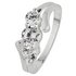 Revere Platinum Plated Silver Cubic Zirconia Trilogy Ring