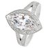 Revere Platinum Plated Silver 2.5ct Look CZ Halo Ring