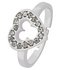 Disney Sterling Silver Mickey Crystal Heart Adjustable Ring