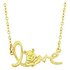 Disney 9ct Gold Plated Silver Winnie the Pooh Love Necklace