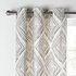 Collection Diamond Distressed Lined Curtains -117x137- Grey