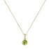 Revere 9ct Gold Peridot 5mm Pendant 16inch Necklace - August