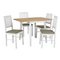 Argos Home Kendal Large Extending Table & 4 Chairs -Two Tone