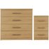 Argos Home Normandy Bedside & 4 Drawer Chest Set -Oak Effect