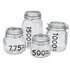 HOME Typography Set of 4 Glass Storage Jars