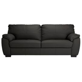 Argos Home Milano Leather 4 Seater Sofa - Black