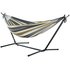 Vivere Double Cotton Hammock with StandDesert Moon 