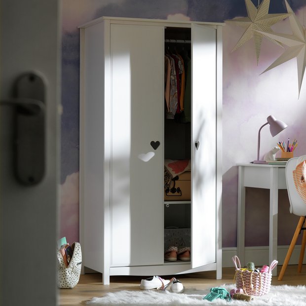 Argos white shop single wardrobe