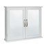 Collection New Tongue and Groove Mirrored Wall Cabinet-White