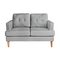 Argos Home Joshua 2 Seater Fabric Sofa - Light Grey