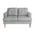 Argos Home Joshua 2 Seater Fabric Sofa - Light Grey