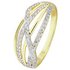 Revere 9ct Yellow Gold 0.25ct tw Diamond Crossover Ring