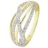 Revere 9ct Yellow Gold 0.25ct tw Diamond Crossover Ring
