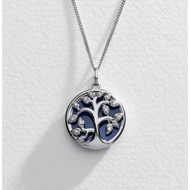 Moon & Back Silver Tree of Life Sliding Locket