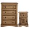 Argos Home Puerto Rico Bedside & 4 Drawer Set - Dark Pine