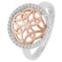 Revere Silver & 9ct Rose Gold Plated Silver Celtic CZ Ring
