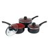 Russell Hobbs Red Stone Aluminium 3 Piece Pan Set