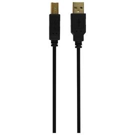 1.8m USB 2.0 A-Male to B-Male Computer Cable - Black