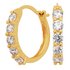 Revere 9ct Gold Plated Cubic Zirconia Creole Earrings