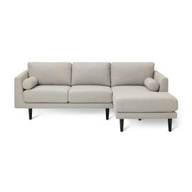 Habitat Jacob Fabric Right Hand Corner Sofa - Stone