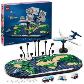 LEGO Family Travel Moments World Map Building Toy Set 41838